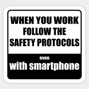 Safety with phone Sticker